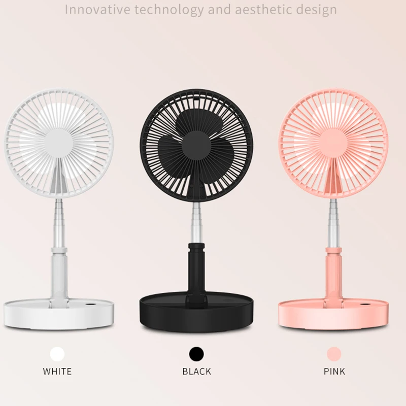 

Portable USB Fans Telescopic Foldable Mini Fan Electric LED Fan Air Conditioner Cooler USB Rechargeable Small Desk Table Fans