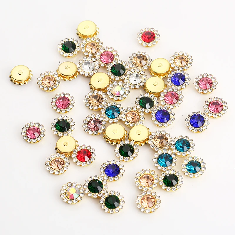30 шт. Популярные разноцветные стразы для шитья с кристаллами круглые s стеклянные