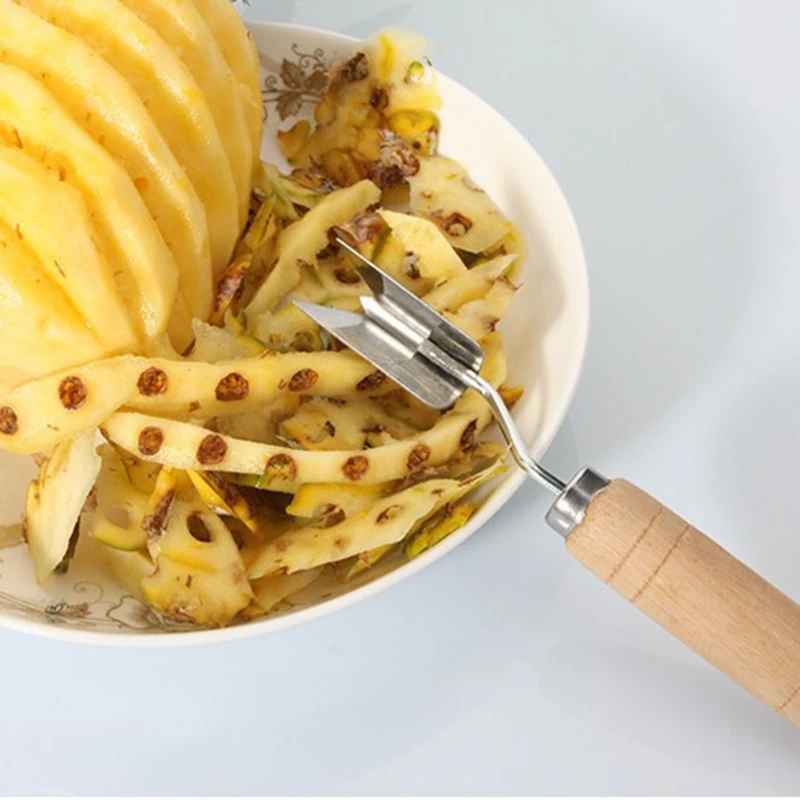 

V Shaped Stainless Steel Pineapple Eye Peeler Seed Remover Fruit Knife Tools