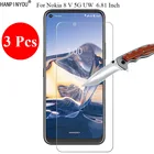 Новое закаленное стекло 3 шт.лот 9H 2.5D премиум-класса, Защита экрана для Nokia 8 V 8 v 5G UW 6,81 
