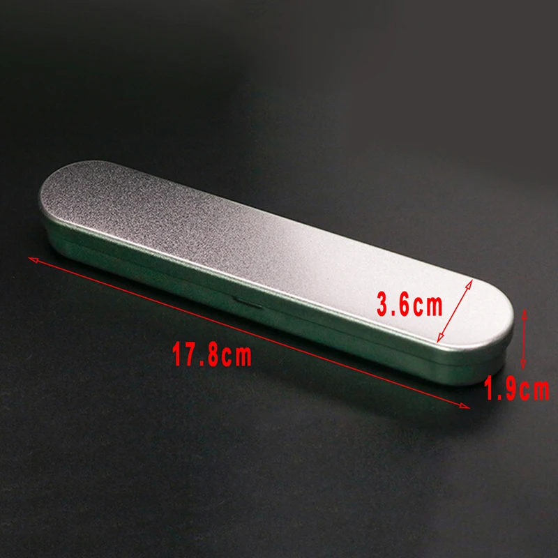 1 шт. прямоугольная лошадиная рот жестяная коробка металлическая перьевая ручка