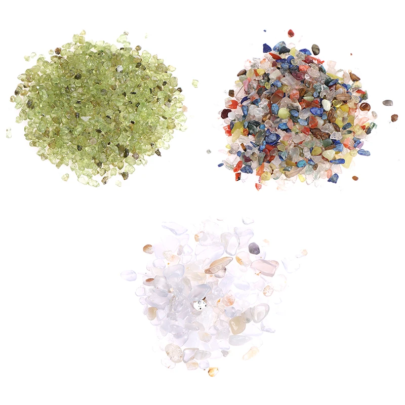 

1pc 3-5mm Undrilled Natural Chip Stone Tumbled Healing Reiki Quartz Bonsai DIY Home Garden Decor New