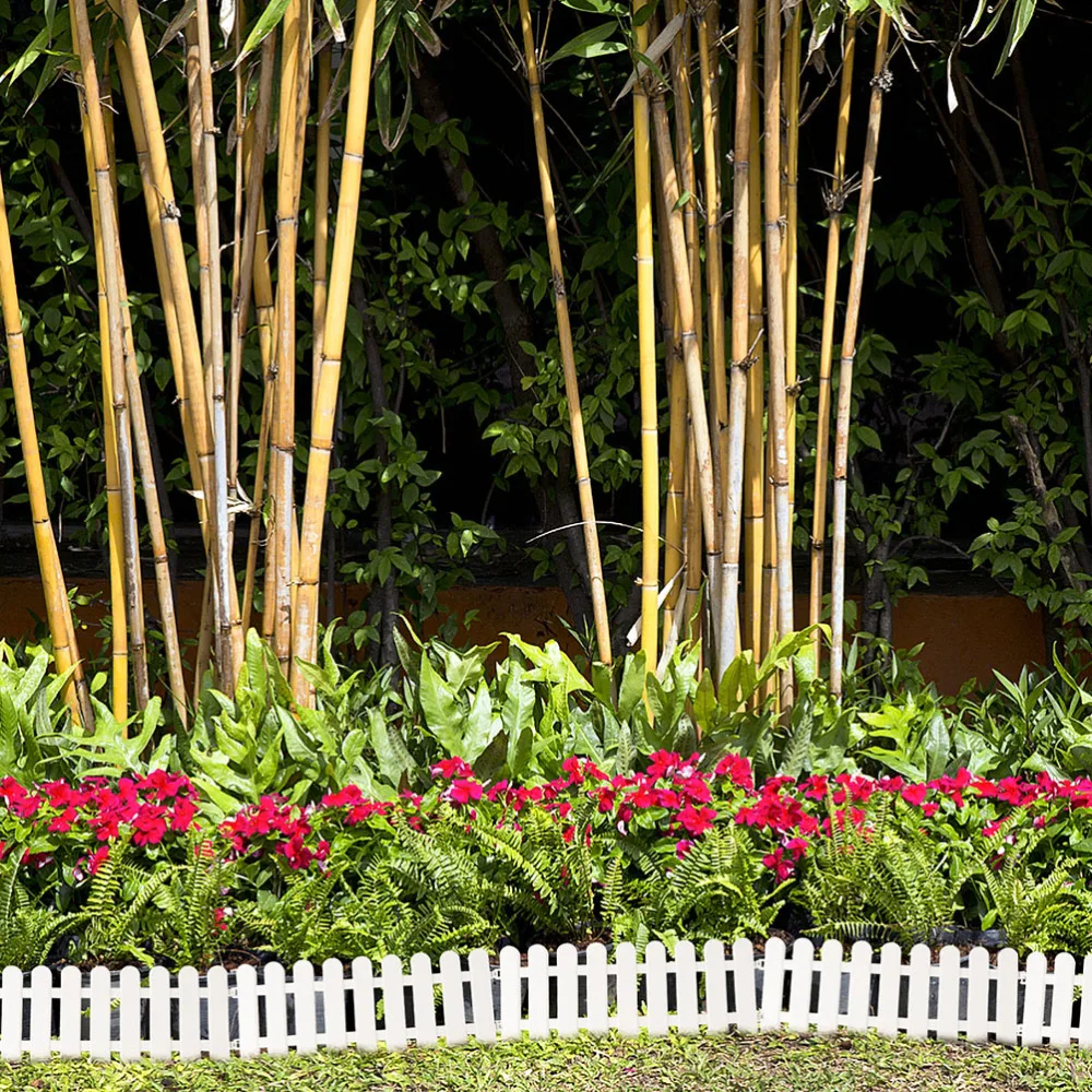 

4 Sets Fences Garden Courtyard Fences Indoor Outdoor Fences (White)