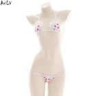 AniLV Гладиатор с ремешками клубника любовь бикини с повязкой через шею, костюм для плавания; Молодежные летние милые купальники бассейн вечерние Косплэй