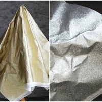 glitter coating artificial leather cloth metallic silver and gold diy stage clothes designer fabric 50130cm