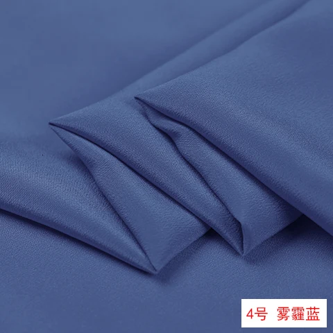 Blue Haze 50 см/лот сплошной цвет натуральный шелк тканевый креп De Chine натуральный шелк обе ширина 140 см 24 цвета s - Color: Blue Haze