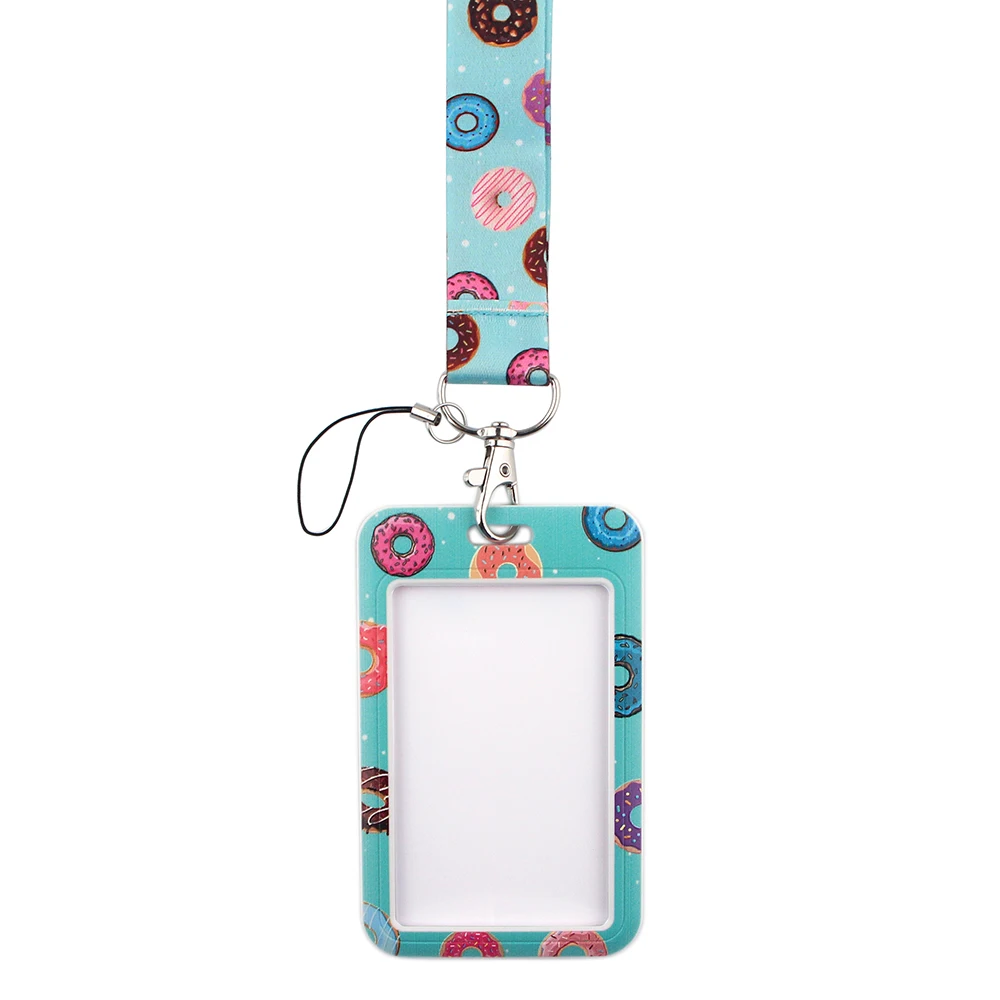 ER762 модный шнурок с конфетами в виде пончиков держатель для кредитных карт бейдж