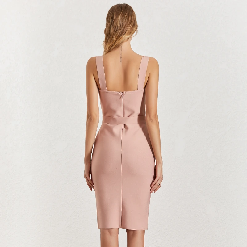 Женское вечернее платье TWOTWINSTYLE летнее однотонное с квадратным вырезом высокой