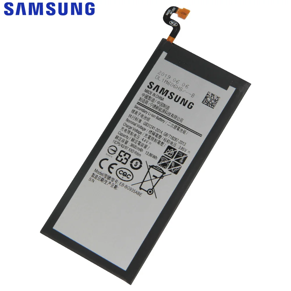 Оригинальная сменная батарея Samsung для Galaxy S7 Edge SM G935F G9350 G935FD телефона|Аккумуляторы