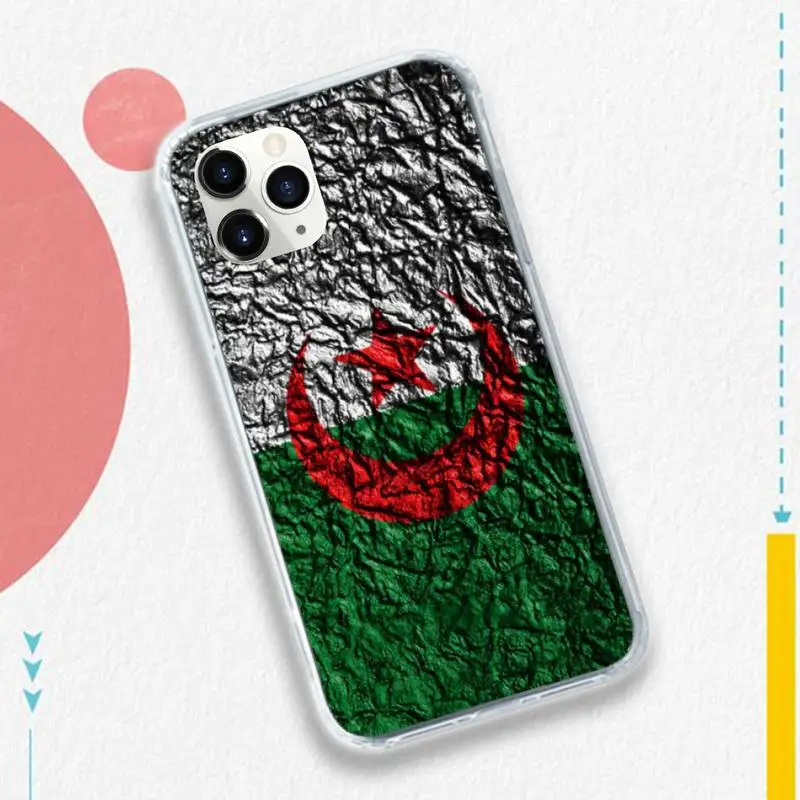 

Algeria National Flag Phone Case for iPhone 11 12 pro XS MAX 8 7 6 6S Plus X 5S SE 2020 XR