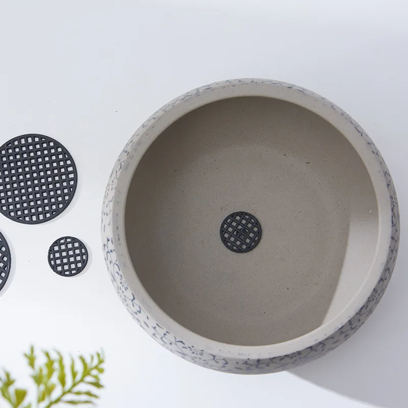 100 шт./уп. гаситель для горшков суккулентов из пластика, круглая сетка против протечек, дышащая дренажная подложка.