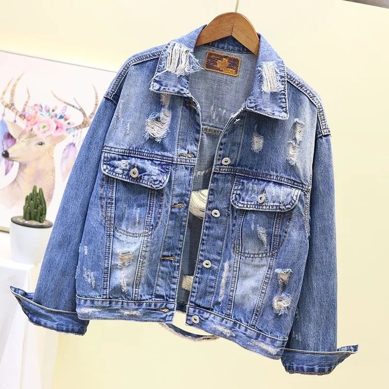 Корейский стиль для мальчиков и девочек женские джинсовые куртки с длинным