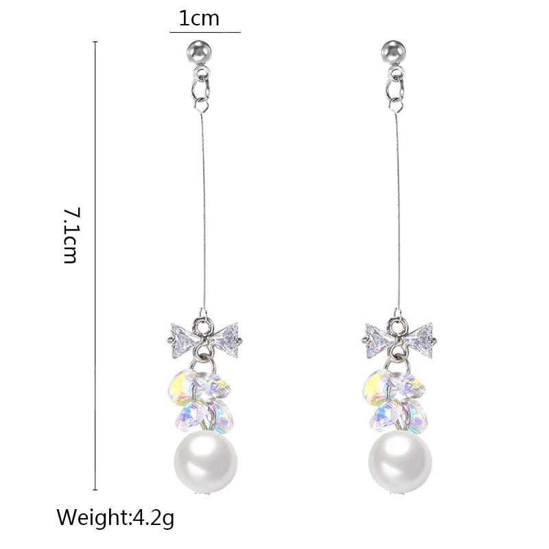 2019 корейские очаровательные красочные Кристальные серьги массивные жемчужные