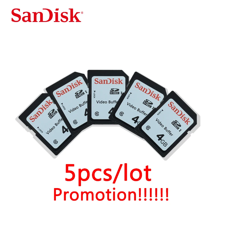 Акция! 5 шт./лот sandisk оригинальная sd-карта 4G цифровая камера карта памяти Автомобильная музыкальная навигационная карта принтера 4GB