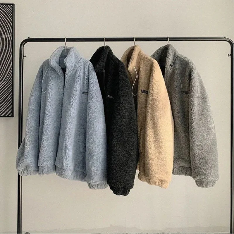 Мужская кашемировая куртка в Корейском стиле свободный трендовый мужской Тренч