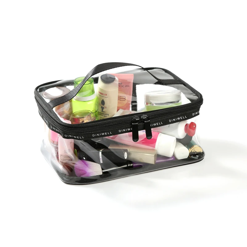 

Large Size Transparent Cosmetic Bag Women Travel Make up Toiletry Bags Makeup Organizer Case STB002