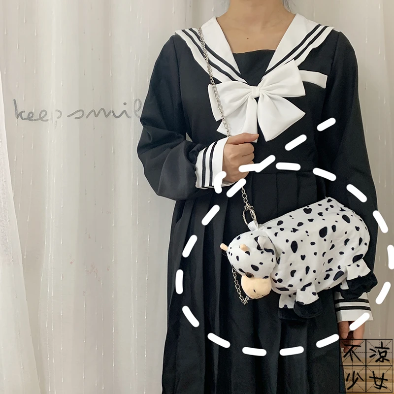 Candice guo плюшевая игрушка мультяшное животное Милая корова сумка на плечо посылка