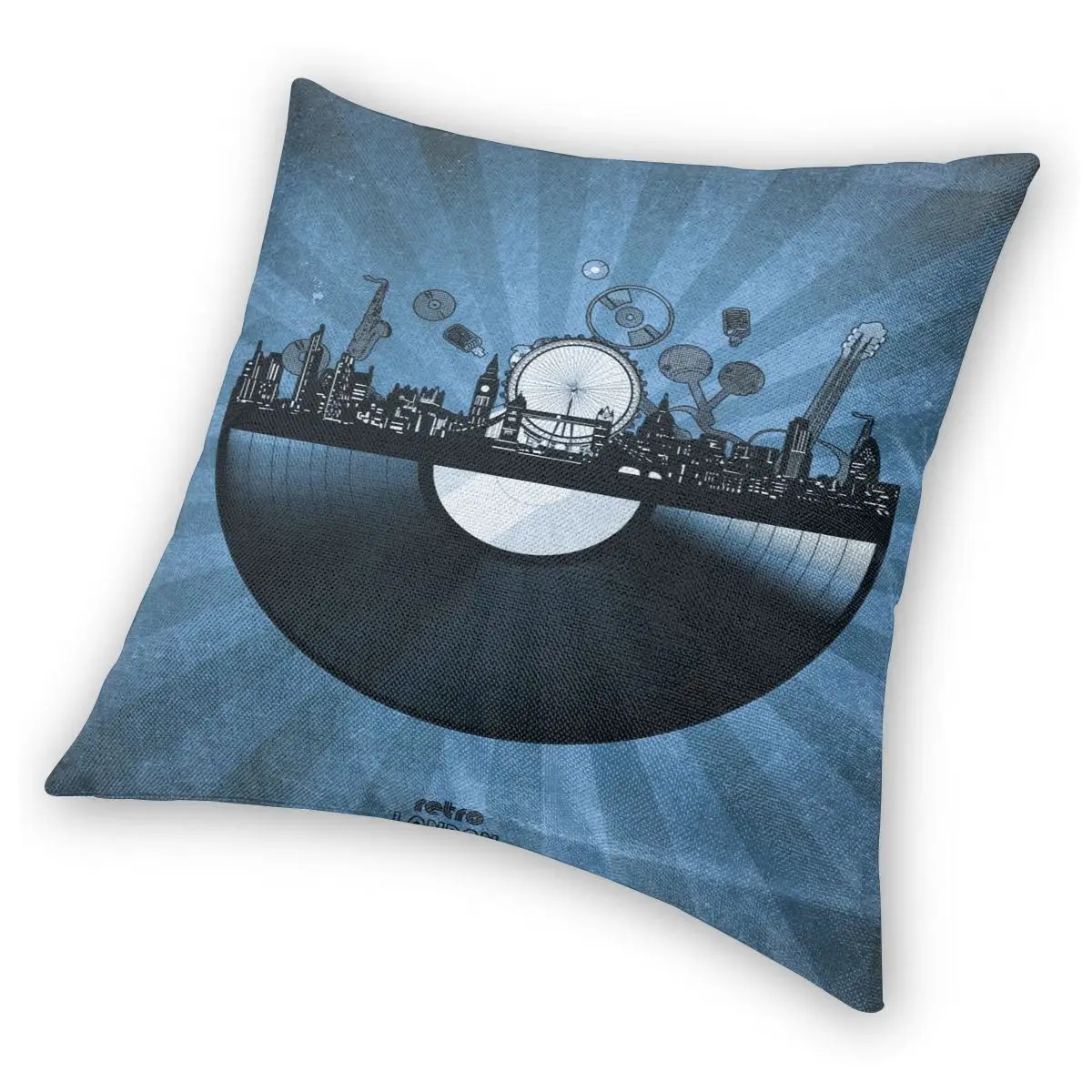 Виниловый чехол для подушки с изображением Лондона|Наволочка| |