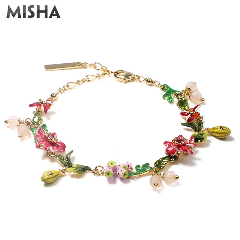 MISHA New Bracelets Bangles Jewelry For Women Girls Chain Pomegranate Design Romantic Gifts 1085 | Украшения и аксессуары