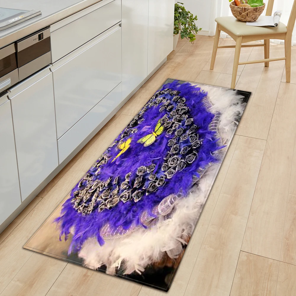 Противоскользящий коврик на День святого Валентина для кухни спальни ванной