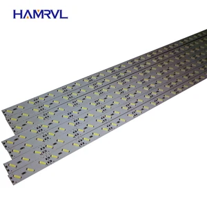 Светодиодная панель, 10 шт., 0,5 м, Smd 5050, 5730, 7020, 8520, 12 В, двойная жесткая лента, белая, теплая, холодная, RGB, под шкафом, кухонные каналы, алюминий