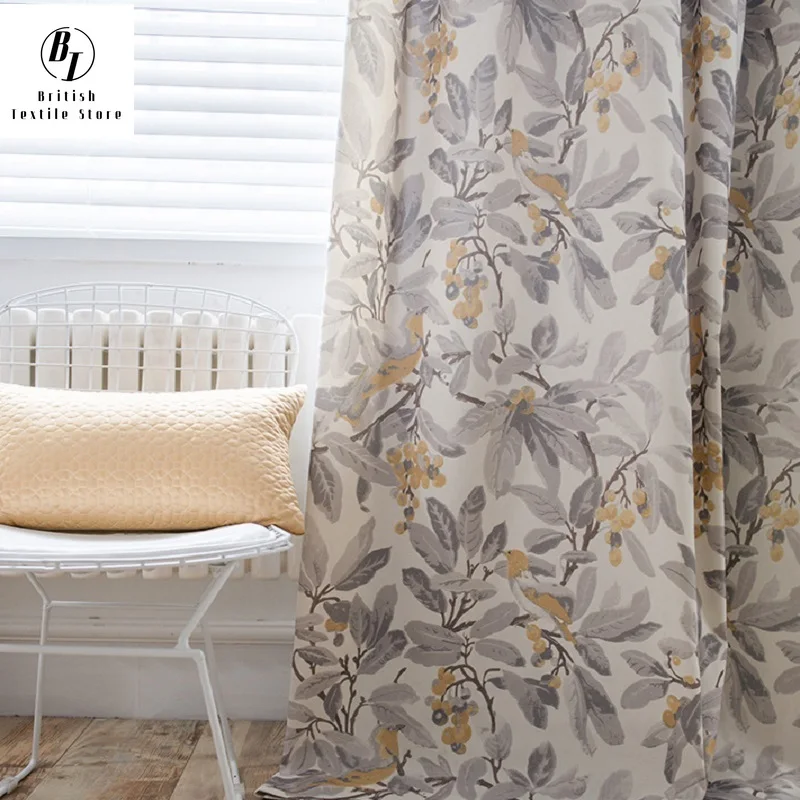 

Curtains For Living Dining Room Bedroom Modern Boutique Bedroom Living Room Simple Polyester Cotton Printed Curtain Screens