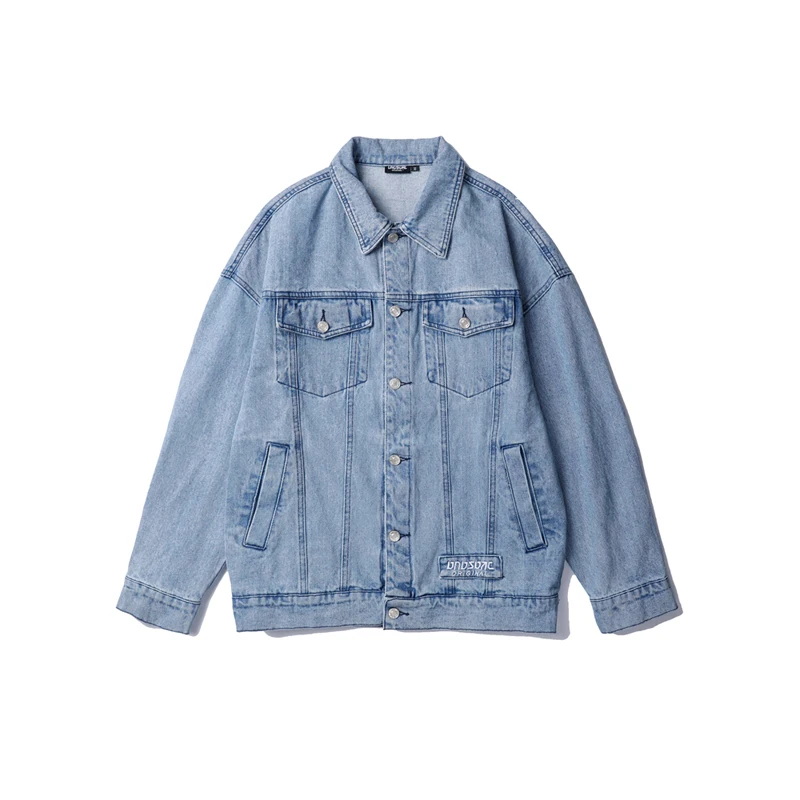 Хип Хоп Уличная Мужская джинсовая куртка винтажная потертая Харадзюку оверсайз