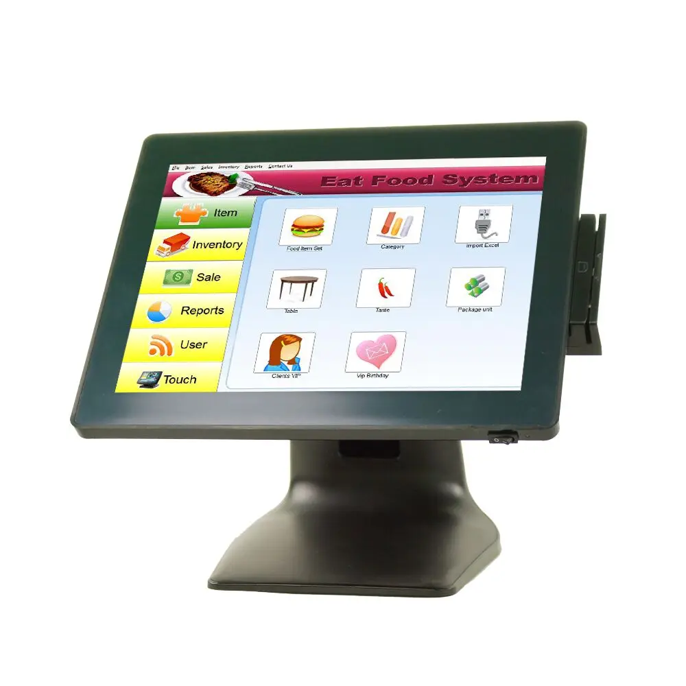 Pos-терминал с сенсорным экраном 15-дюймовый для супермаркета MSR | Компьютеры и офис