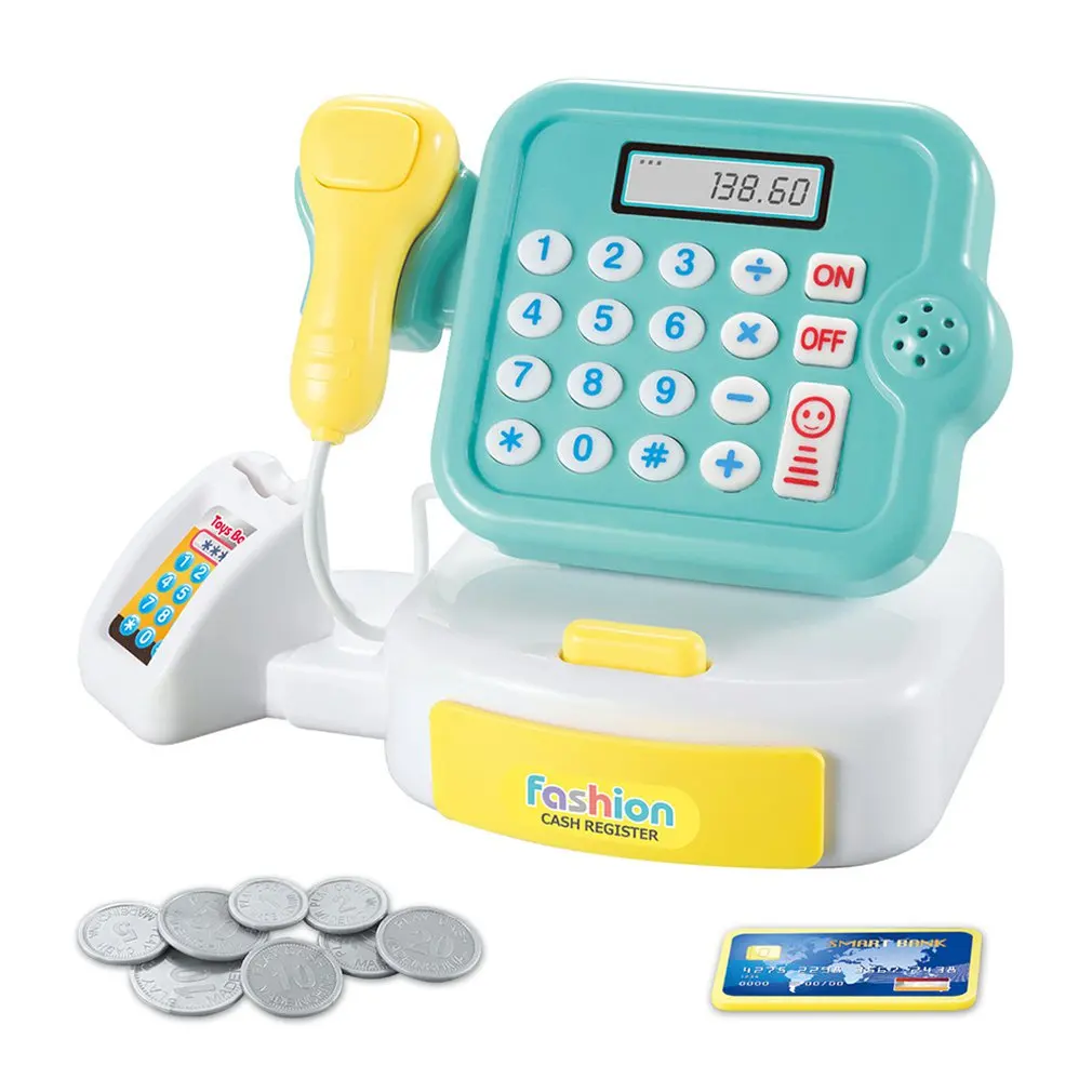 

Children'S Home Toys Mini Supermarket Cashier Toys Calculate Girls'Gifts With Sound And Light Cash Register Toy
