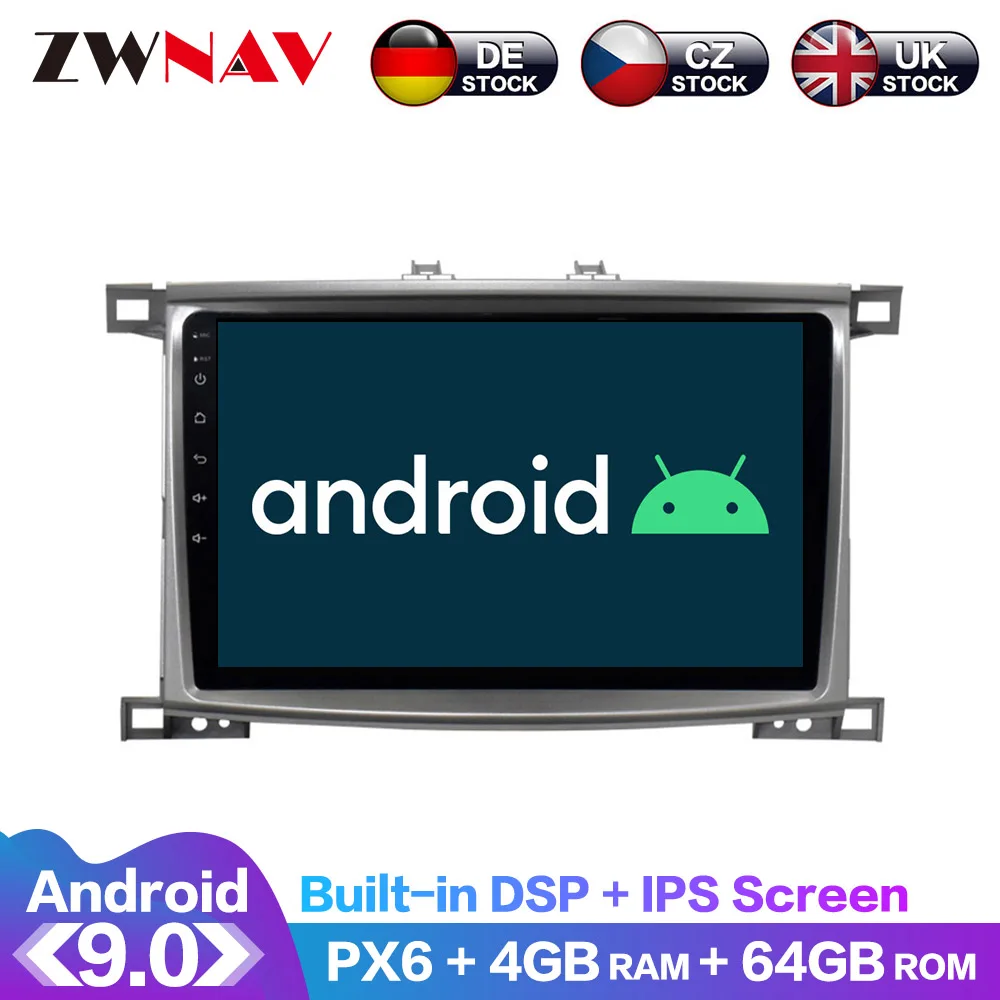 Мультимедийный плеер Navi Audio для Toyota Land Cruiser LC 100 2005 2007 Android IPS экран PX6 DSP без DVD GPS головное устройство