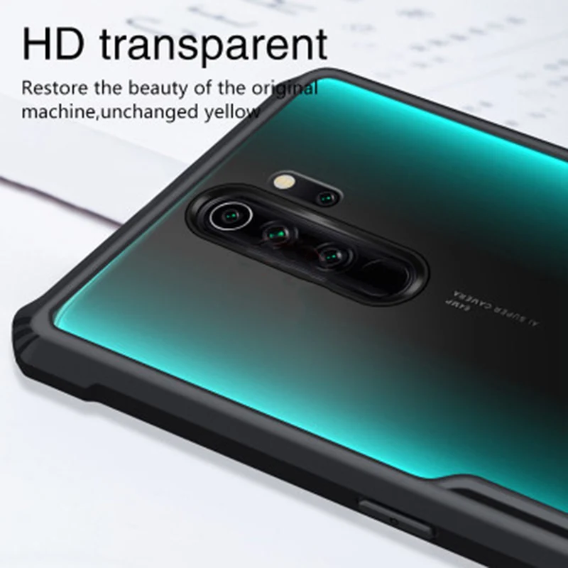 Прозрачный ударопрочный акриловый чехол для Xiaomi Mi CC9 Pro Note 10 CC9e A3 Redmi 8 7s 7 8T 8A POCO X2