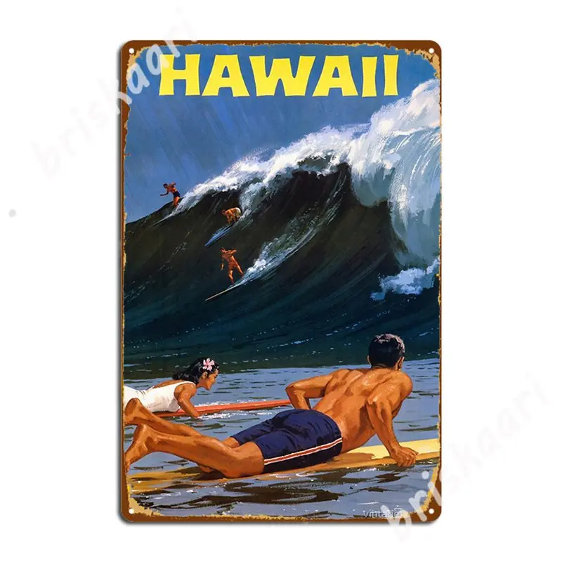 

Гавайский винтажный постер для путешествий, восстановленные металлические знаки, Настенный декор, клубный бар, Классический кинотеатр, Жес...
