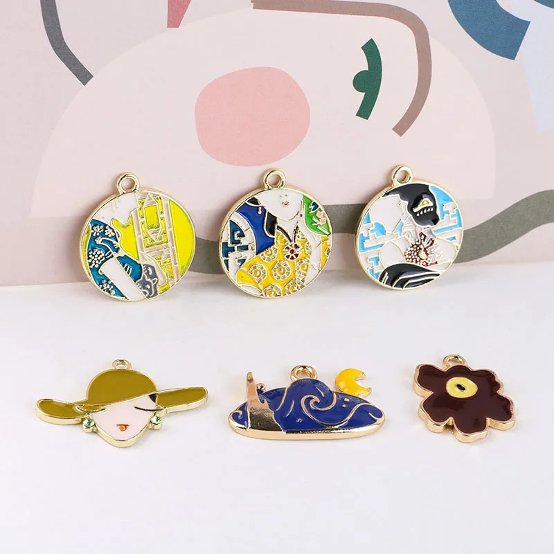 6 шт. серьги в китайском стиле винтажные женские Чонсам с круглым геометрическим