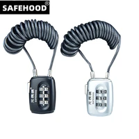 free deliveryuniversal motorcycle helmet password lock telescopic wire rope steel cable code lock anti theft bicycle motorcycle