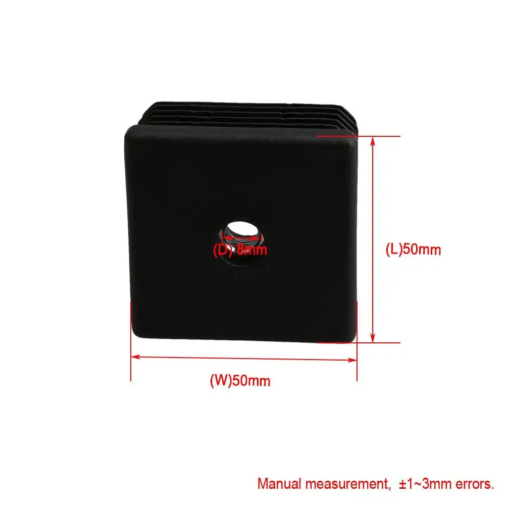 Черный Пластик ножки мебели Вилки гашения торцевыми крышками вставки для