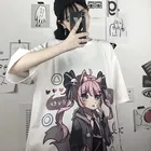 Женская свободная футболка в Корейском стиле, с рисунком, в стиле Хай-стрит