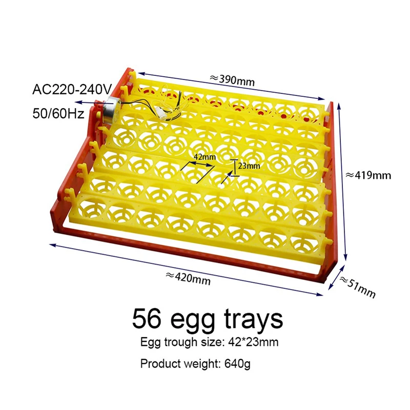 56 Eggs 1 комплект инкубатор автоматически яйца 56/48/36/24 лоток для яиц инкубатор Птицы птица яйцо инкубационное оборудование - Цвет: 56 Eggs