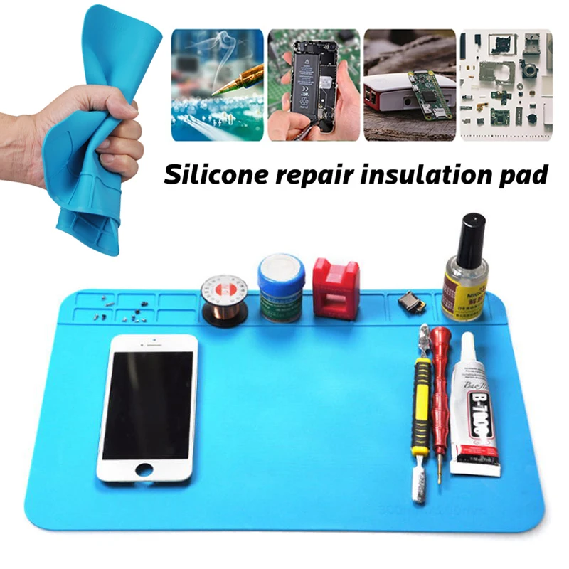 

Heat Insulation Working Mat Heat-resistant Soldering Station Repair Insulation Pad Insulator Pad Maintenance Platform