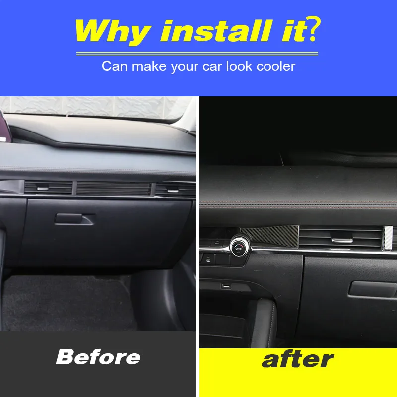Vtear для мазда Mazda 3 Bp 2021 2020 2019 интерьерные молдинги из углеродного волокна