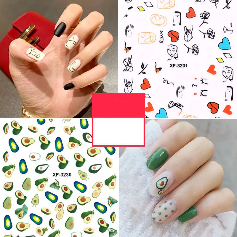 Блестящая Цветочная водная наклейка слайдеры Декор Маникюр Новый 1 набор