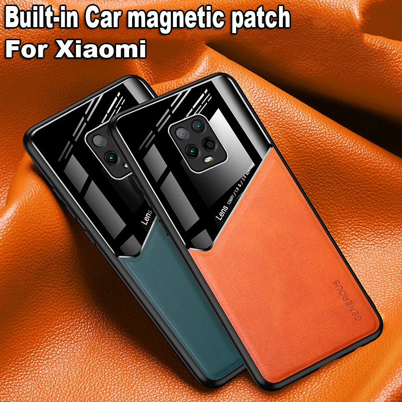 

Built-in Magnetic Dermatoglyph Splicing Business Case For Xiaomi Redmi 10X Pro 5G 4G Mi 10 Pro 5G Ultra Note 10 Lite Cover
