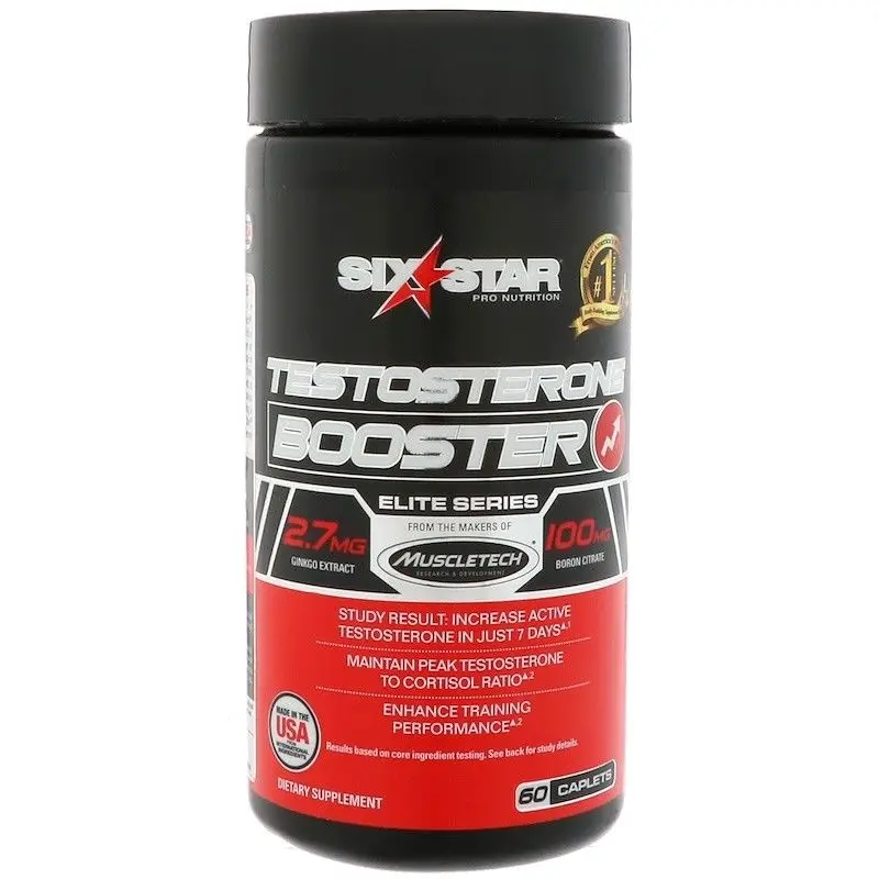

SIX STAR Testo Booster 60 Caps Muscletech Fitness workout Six Star Pro Nutrition Test Elite Series