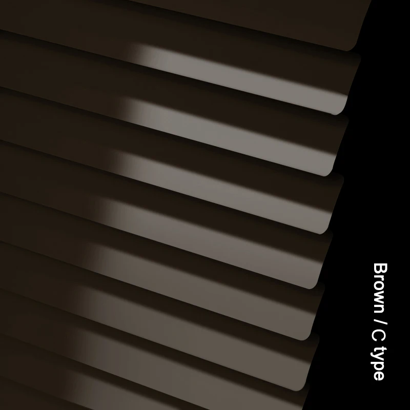 Brown Sunfree C/S Тип планка алюминиевые жалюзи влагостойкие водонепроницаемые 25 мм венецианские жалюзи для офиса/ванной комнаты - Цвет: Brown