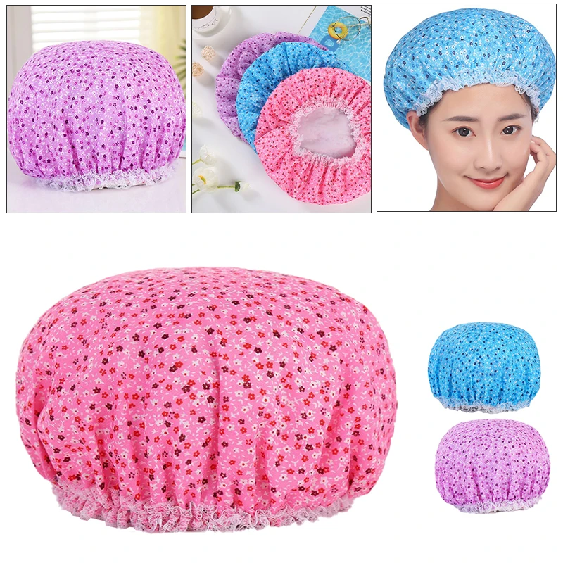 Новая многоразовая водонепроницаемая шапочка для душа эластичная Хлопковая
