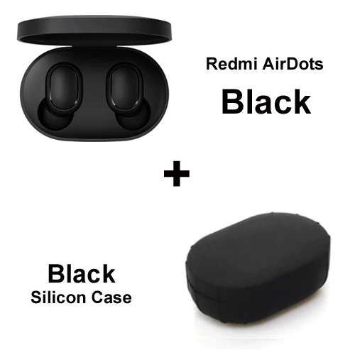 Add Black Case Xiaomi Redmi Airdots TWS Bluetooth наушники стерео бас BT 5,0 Eeadphones с микрофоном Handsfree Наушники управление AI - Цвет: Add Black Case