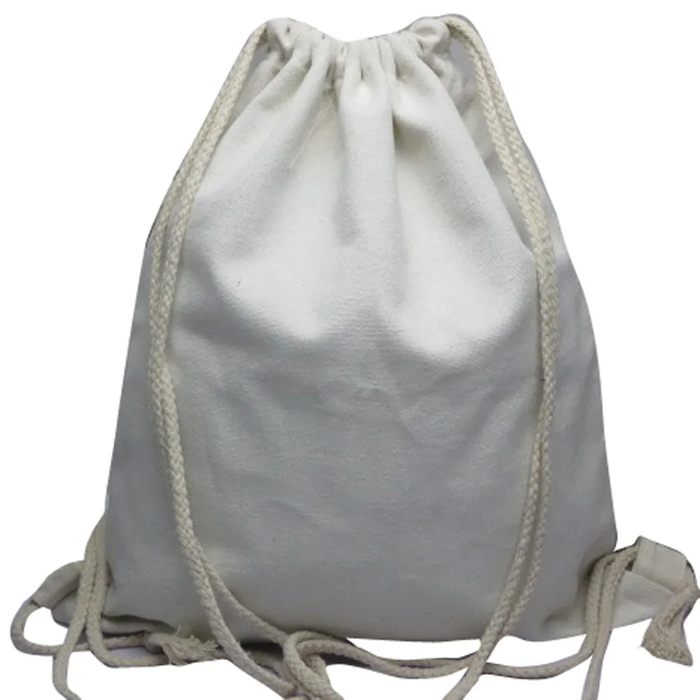 YLL60909532WH Мужские и женские Парусиновый Рюкзак со шнурком, одноцветная, для путешествий, сумка для хранения с завязкой рюкзак; спортивная сумка для монет карман чехол worek plecak sznurek - Цвет: YLL60909532WH