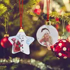 Рождественские прозрачные пластиковые фото украшения в виде пятизвездочных шаров Рождественская елка подвесной Декор для дома сделай сам вечерние Вечеринка Детские подарки