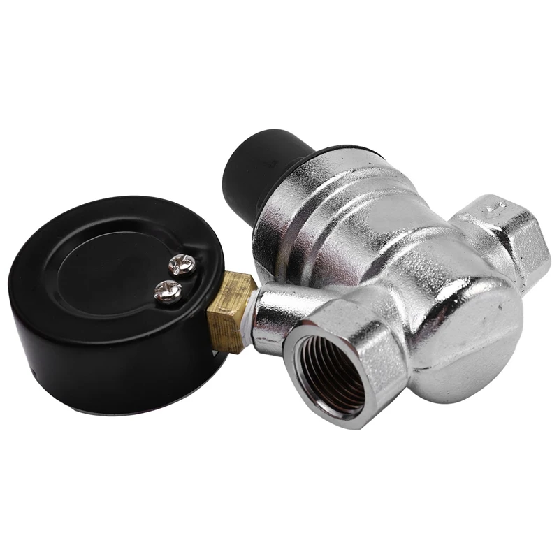 

1/2 Inch Water Pressure Regulator with Gauge Pressure Maintaining Valve Tap Water Pressure Reducing Valve DN15