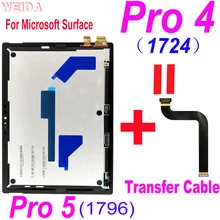 Original Surface Pro 4 Lcd For Microsoft Surface Pro 4 1724 Display Touch Screen Digitizer Assembly for Surface Pro 5 1796 LCD