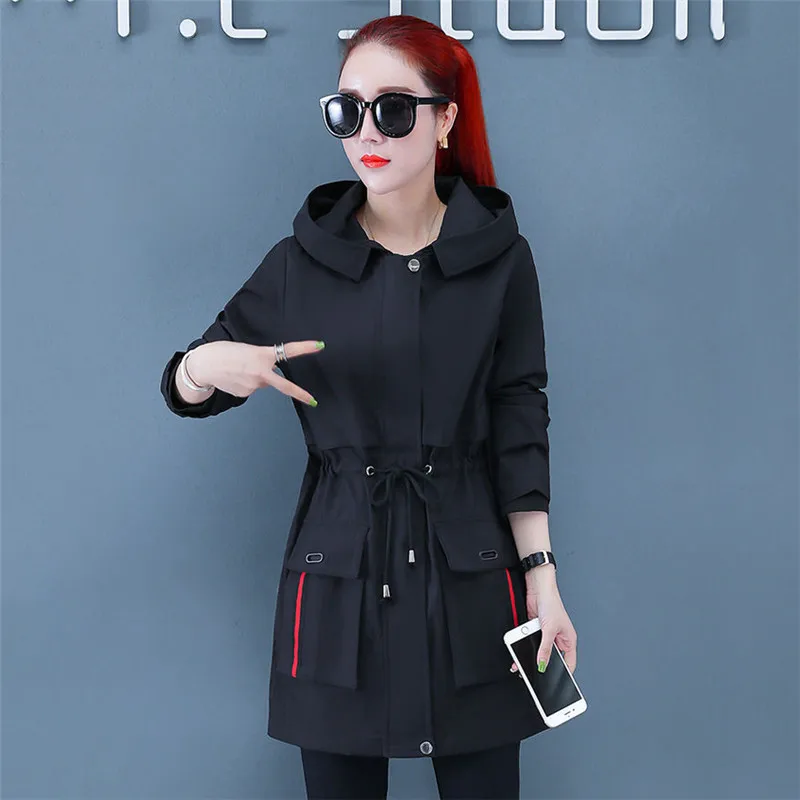 Тренч для девочек весна-осень 2021 новый корейский Модный повседневный размера